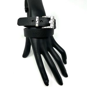 JOHN HARDY leather and sterling silver double wrap bracelet, NWOT